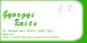 gyorgyi raits business card